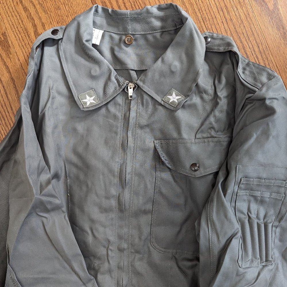 Gray Jumpsuit Coverall Flight Suit, authentic Italian Army, Med unisex men women
